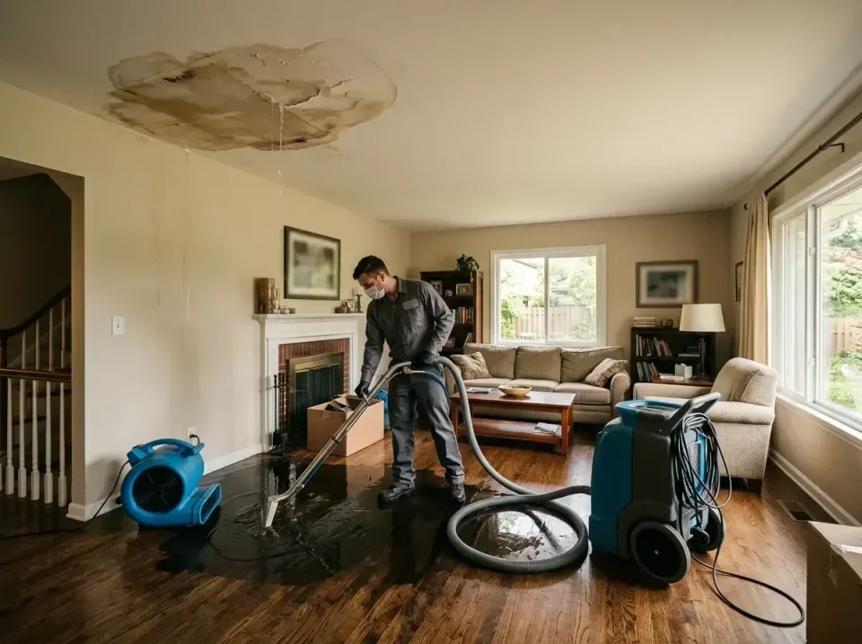 attic-pipe-burst-ceiling-drip-008 — frequently asked questions, Water Damage Restoration & Carpet Care in Winfield, KS